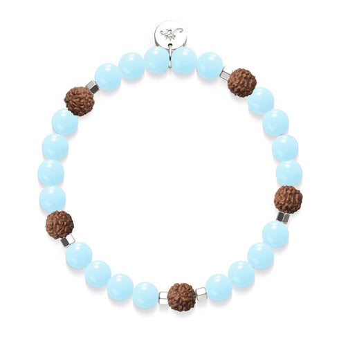 Light Of Samsara | Gemstone x Lumos Rudraksha |  Mala Bracelet
